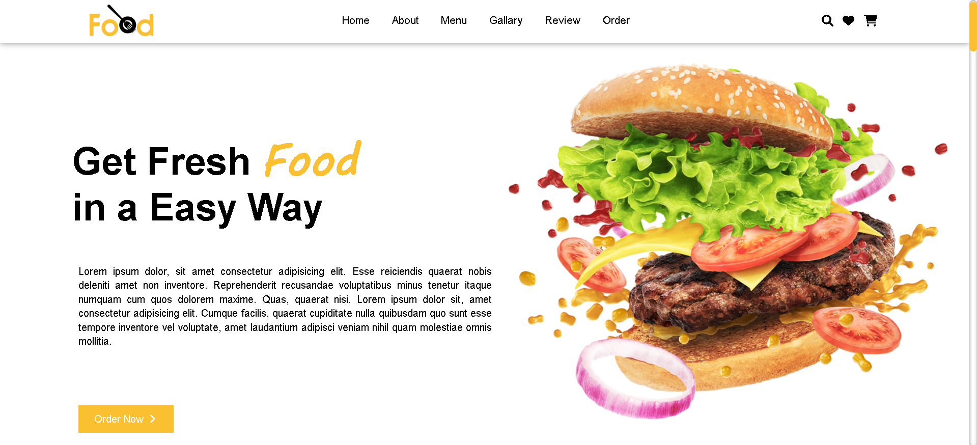 Restaurant Website UI